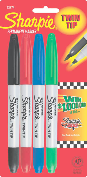 Sharpie® Twin-Tip Fine Point and Ultra Fine Point Permanent Markers