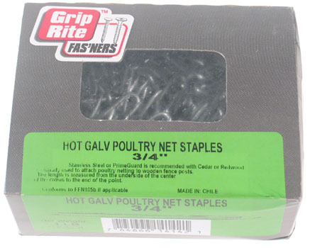 Prime Source Hot Galvanized Poultry Net Staples 34hgpns1