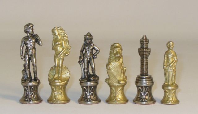 99m Height 3.25'' And Base 1'' Florence Chess Men Metal