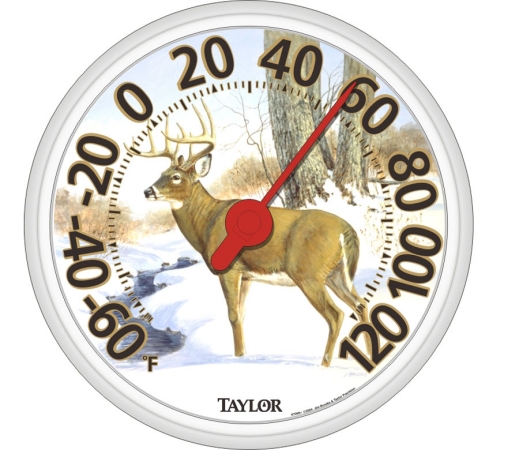 Taylor Precision 13-.50in. Large Dial Deer Thermometer 6709e