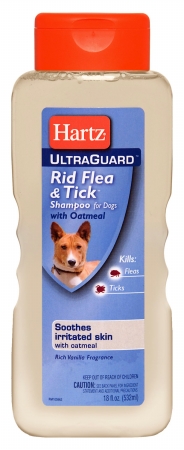 Hartz Ultraguard Rid Flea & Tick Dog Shampoo With Oatmeal 02305