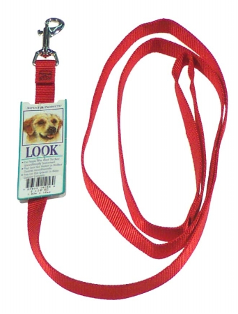 Doskocil  Aspen Pet 6ft. x .63in. Red Standard Nylon Training Leads 15056