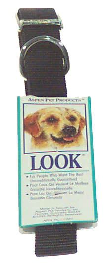 Doskocil  Aspen Pet 22in. x 1in. Black Nylon Dog Collars 20430