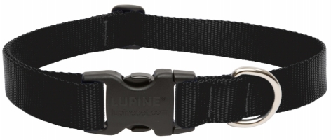 1in. X 12in.-20in. Adjustable Black Collar For Medium & Large Dogs 27552
