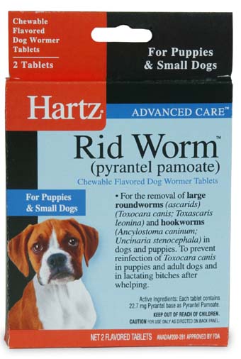 Hartz Small Dog Rid Worm Wormer Tablets 98432