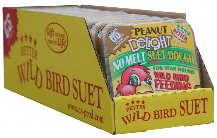 C&amp;amp;s Products 11.75 Oz Peanut Delight Wild Bird No Melt Suet Dough Cs12507 - Pack Of 12