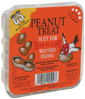 C&amp;amp;s Products 12 Piece Display Peanut Treat Suet For Year Round Bird Feeding Cs12 - Pack Of 12