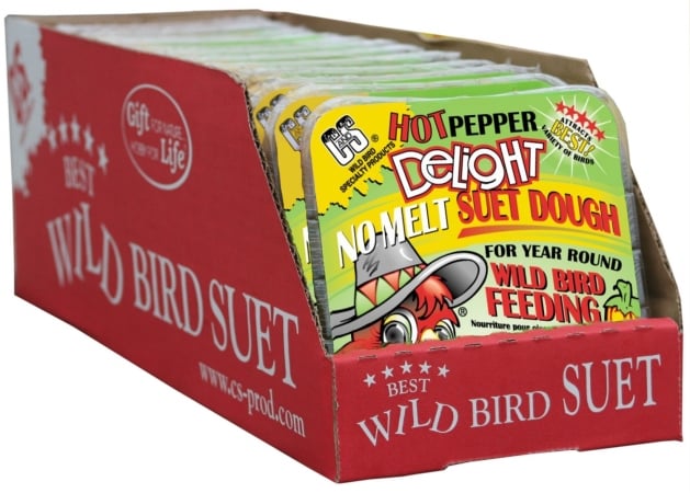 C&amp;amp;s Products 11.75 Oz Hot Pepper Delight Wild Bird No Melt Suet Dough Cs12553 - Pack Of 12