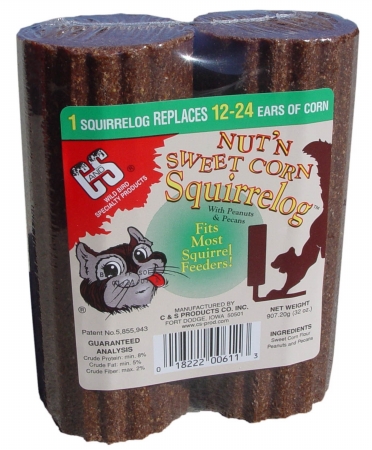 C&amp;amp;s Products 32 Oz Nutn Sweet Corn Squirrelog Refill Cs611 - Pack Of 12