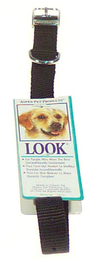 Doskocil  Aspen Pet 14in. x .63in. Black Nylon Dog Collars 15410