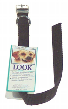 Doskocil  Aspen Pet 16in. x .63in. Black Nylon Dog Collars 15460