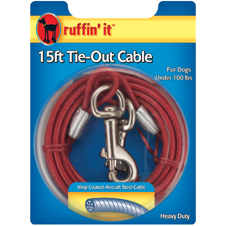 780230 15ft. Hd Cable Tie-out Red
