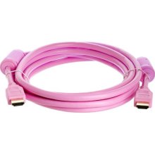 Cmple 981N 28AWG HDMI Cable with Ferrite Cores  Pink 10FT