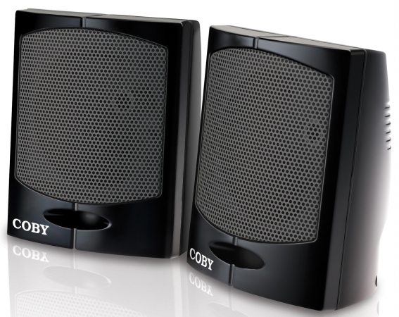 Coby Electronics Black Personal Mini Stereo Speaker System CSP31BLK