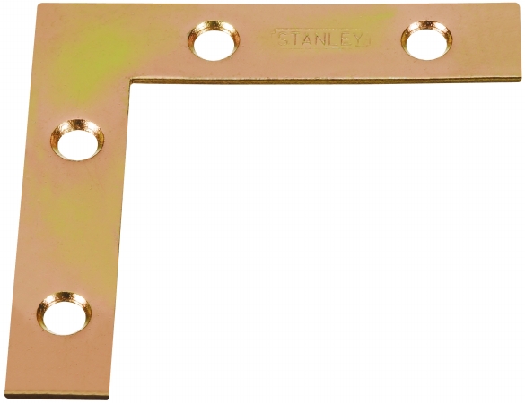 Stanley Hardware 4 Count 2.50in. X 2.50in. Bright Brass Flat Corner Braces 80231