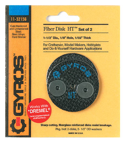 1-.50in. Gyros High Tensile Fiber Disc 11-32156