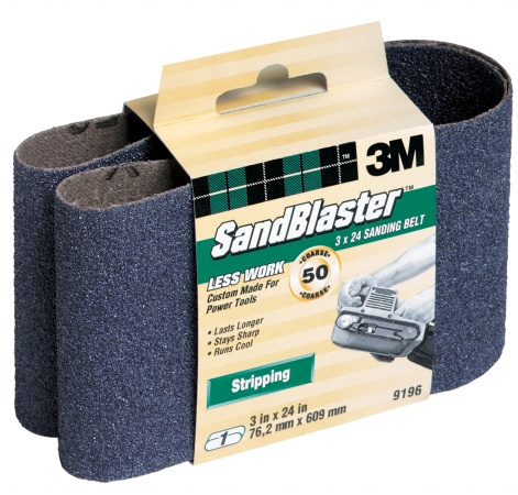 3in. X 24in. 50 Grit Sandblaster Purple Sanding Belts 9196na