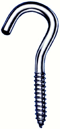 Hindley 10 Count 4-.13in. Zinc Plated Screw Hooks Lag Thread 42152 - Pack Of 10