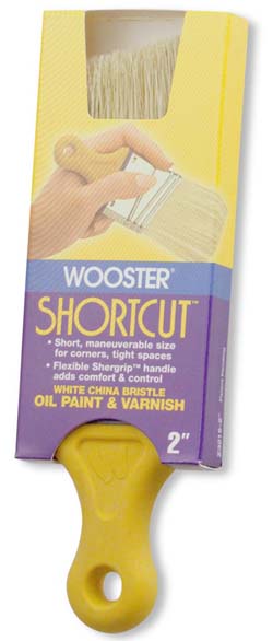 Wooster Brush 2-.25in. Yellow Shortcut Angle Sash Brush B3215-2 Clp