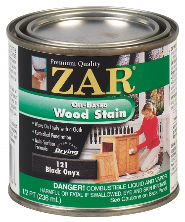 Half Pint Black Onyx Zar Oil Based Wood Stain 12106
