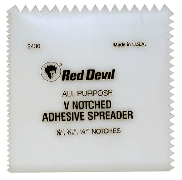 Multi-notch Plastic Adhesive Spreader 2430
