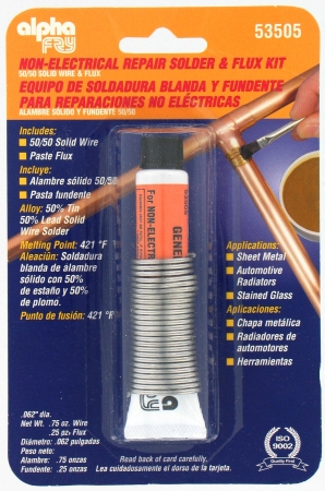 50-50 Solid Wire Solder & Flux Am53505