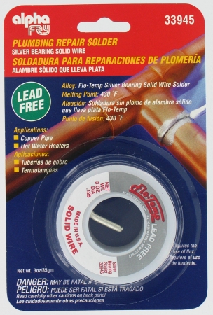 Flow-temp Lead-free Plumbing Solder Am33945