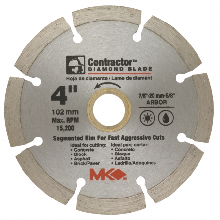 Mk Diamond 4in. Contractor Diamond Blade 167011