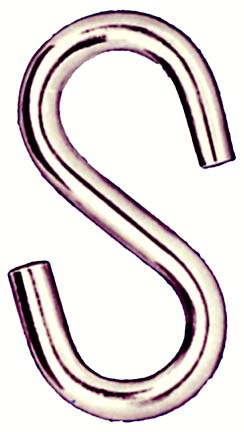 Hindley 20 Count 1-.50in. Stainless Steel Heavy Open Style S Hooks 44540 - Pack Of 20