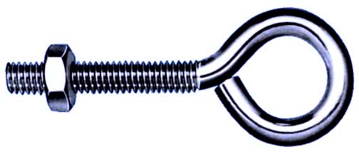 10 Count .38in. X 8in. Eye Bolts Regular Eye Zinc Plated - Pack Of 10