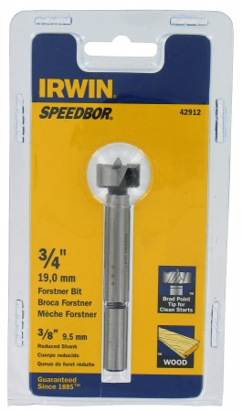 Irwin Industrial Tool .75in. Forstner Wood Boring Bit 42912