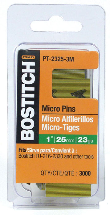 3,000 Count 1in. 23 Gauge Galvanized Micro Pin Pt-2325-3m