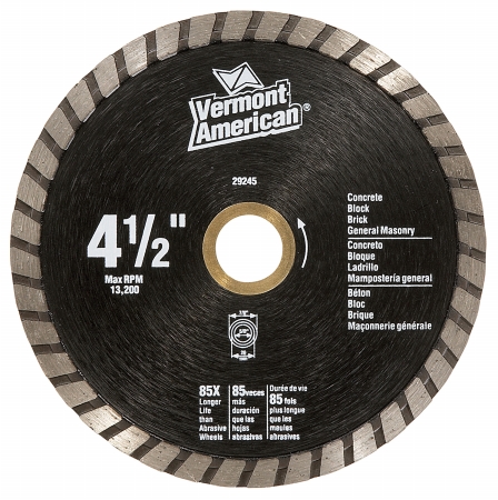 Vermont American 4-.50in. Premium Turbo Diamond Blade 29245