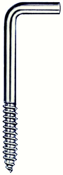 Hindley 100 Count 2-.63in. Zinc Plated Square Bend Screw Hooks 10503 - Pack of 100 Hindley 100 Count 2-.63in. Zinc Plated Square Bend Screw Hooks 10503 - Pack of 100