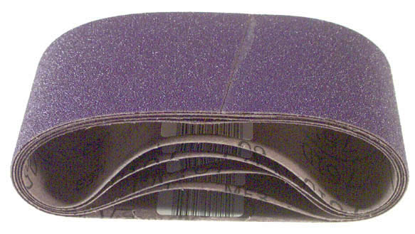 3in. X 18in. 80y Grade Purple Regalite Resin Bond Cloth Belts - Pack Of 5