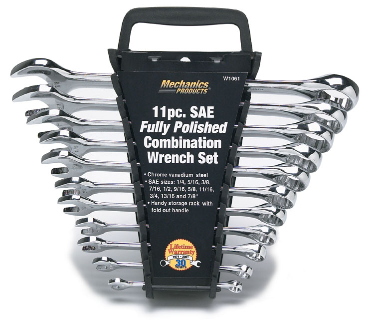 11 Piece Full Polish Combination Wrench Set W1061