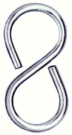 Hindley 100 Count 1-.63in. Zinc S Hooks Light Closed Style 41775 - Pack of 100 Hindley 100 Count 1-.63in. Zinc S Hooks Light Closed Style 41775 - Pack of 100