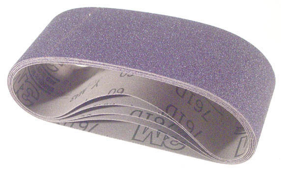 3in. X 24in. P100y Grade Purple Regalite Resin Bond Cloth Belts 81413 - Pack Of 5