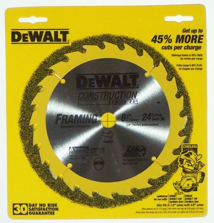 Dewalt Accessories 6.50in. 24T Carbide Circular Saw Blade DW9154