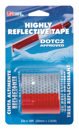 2in. X 10 Red & Silver Highly Reflective Tape Re2110