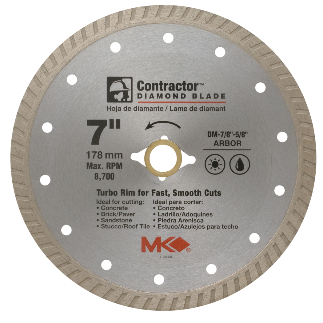 Mk Diamond 7in. Contractor Diamond Blade 167022 Mk Diamond 7in. Contractor Diamond Blade 167022