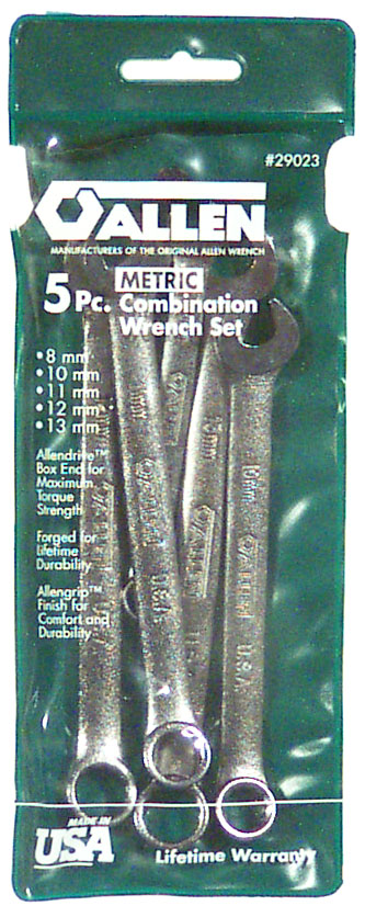Allen Combination Wrenches Metric 5 Piece Set 29023