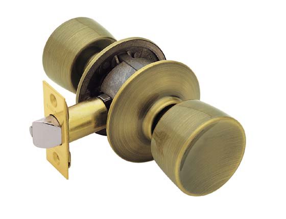 Schlage Blackened Satin Brass Bell Knob Privacy Set F40VBEL609