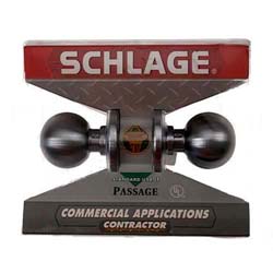 Schlage Passage Set Orbit Knob Contractor Series F10CSVORB626