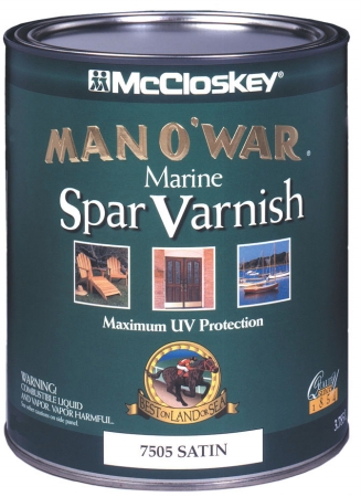 Brand 1 Quart Satin Man O War Marine Spar Varnish Low Voc 80-6535 Qt