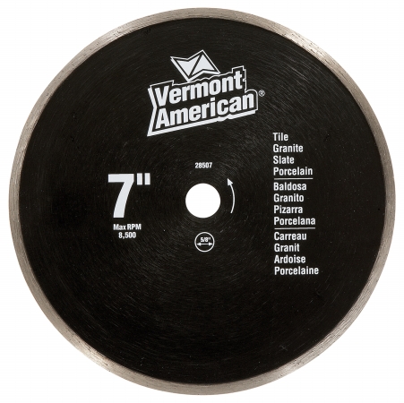 UPC 045325722206 product image for Vermont American 7in. Continuous Premium Wet Tile Diamond Blade  28507 | upcitemdb.com