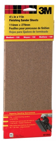 3m 4.50in. X 11in. Medium Finishing Sander Sheets ClipOn 9010NA