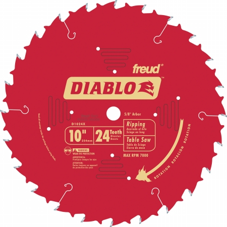 10in. 24t Circular Saw Ripping Blade D1024x