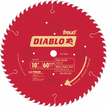 10in. 60t Diablo Fine Finish Work Chop Miter And Table Saw Bl D1060x