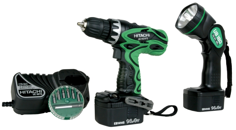 Hitachi Power Tools 14.4 Volt Driver Drill Kit DS14DVF3